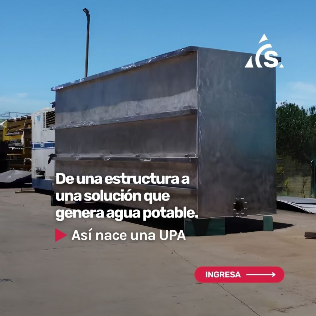 Conocé el proceso de fabricación de una Unidad Potabilizadora de Agua (UPA) en Sandonato: acero AISI 304L, protecciones UV y capacidad de 20 m³/h.